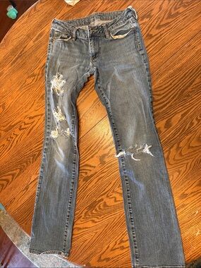 Bullhead Distressed Light Blue Straight Leg Jeans